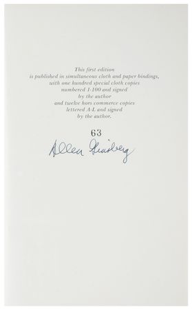 Lot #576 Allen Ginsberg Signed Book - Image 2
