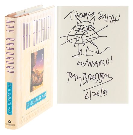 Lot #558 Ray Bradbury Signed Book with Sketch - Image 1