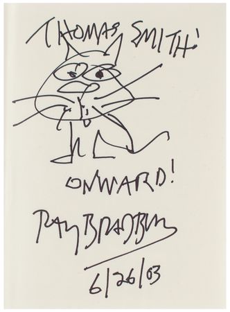 Lot #558 Ray Bradbury Signed Book with Sketch - Image 2