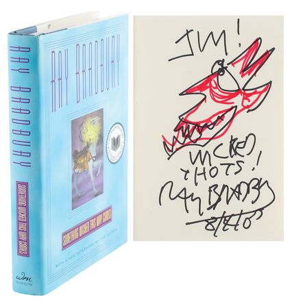 Lot #559 Ray Bradbury Signed Book with Sketch - Image 1