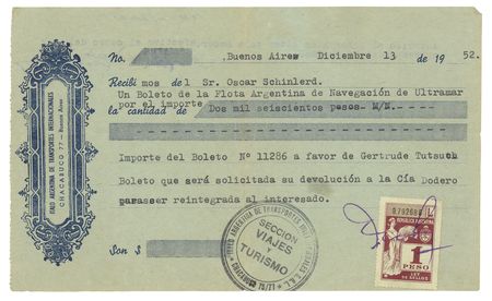 Lot #158 Oskar Schindler Document Signed - Image 2