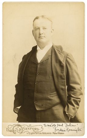 Lot #499 Frederic Remington Signed Photograph - Image 1