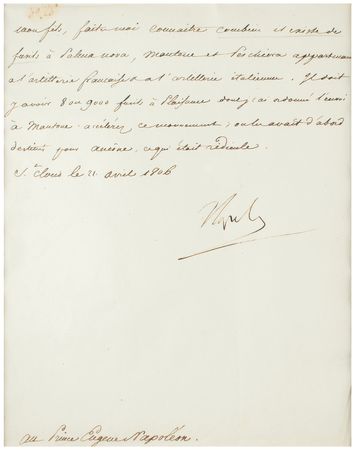 Lot #385 Napoleon Partial Letter Signed - Image 2