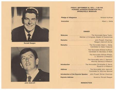 Lot #130 Ronald Reagan Signed Program - Image 2