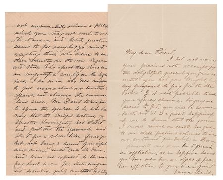 Lot #398 Varina Davis (2) Autograph Letters Signed (One Partial) - Image 1