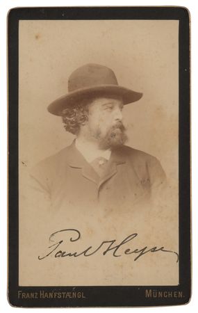 Lot #582 Paul Heyse Signed Photograph - Image 1