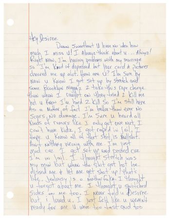 Lot #635 Tupac Shakur: The West Coast rapper writes from prison—