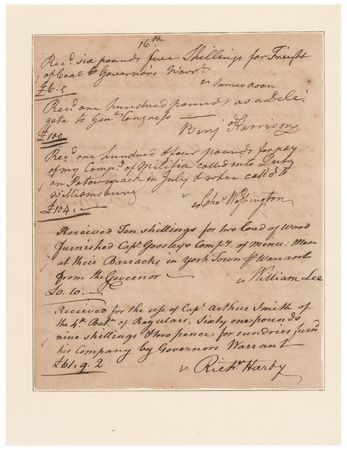 Lot #262 Benjamin Harrison V and Charles Washington Document Signed - Image 1