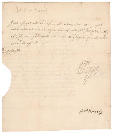 Lot #546 Samuel Pepys Autograph Document Signed - Image 2