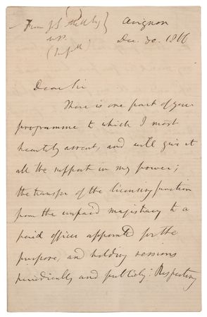 Lot #545 John Stuart Mill Autograph Letter Signed - Image 1