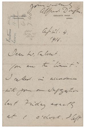 Lot #573 Lord Alfred Douglas Autograph Letter Signed - Image 1
