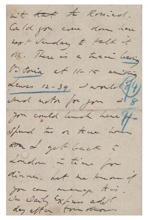 Lot #573 Lord Alfred Douglas Autograph Letter Signed - Image 3