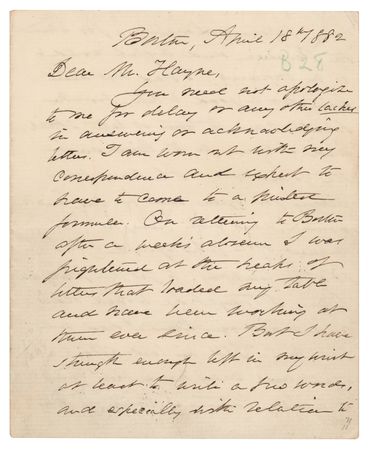Lot #583 Oliver Wendell Holmes, Sr. Autograph Letter Signed - Image 1