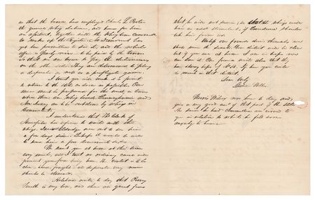 Lot #369 Gideon Welles Autograph Letter Signed with Free Frank - Image 2