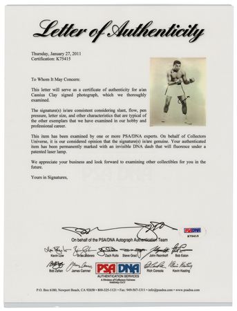 Lot #885 Muhammad Ali Signed Photograph - Image 2