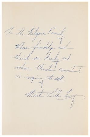 Lot #155 Martin Luther King, Jr: Dr. King's collected sermons, presented to a family 