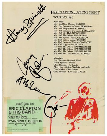 Lot #693 Eric Clapton Signed Program - Image 2