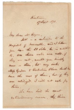 Lot #388 Charles 'Chinese' Gordon Autograph Letter Signed - Image 1