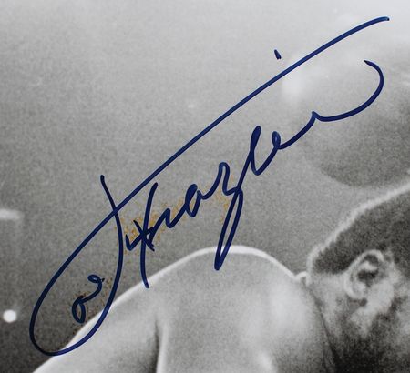 Lot #886 Muhammad Ali and Joe Frazier Signed Oversized Photograph - Image 2