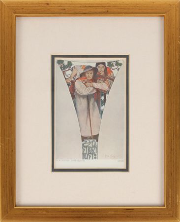 Lot #513 Alphonse Mucha Signed Postcard - Image 1