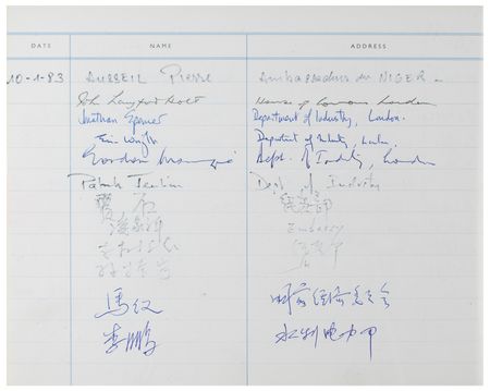 Lot #186 Li Peng and Notables Signed Guestbook - Image 1