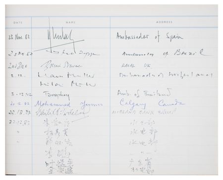 Lot #186 Li Peng and Notables Signed Guestbook - Image 4
