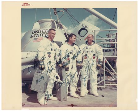 Lot #456 Apollo 10 Signed Photograph - Image 1