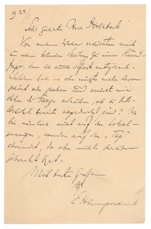 Lot #649 Engelbert Humperdinck Autograph Letter Signed - Image 1