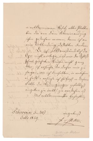 Lot #646 Friedrich von Flotow Letter Signed - Image 2