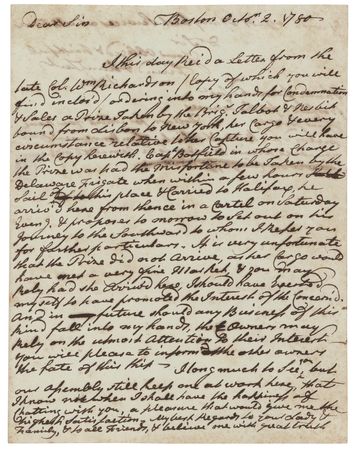 Lot #146 John Hancock Autograph Letter Signed - Image 1