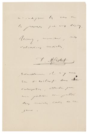 Lot #593 Frederic Mistral Autograph Letter Signed - Image 2