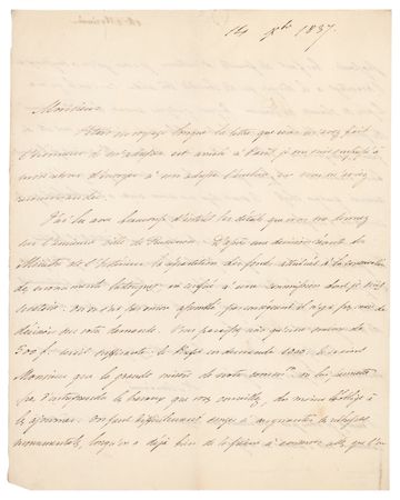 Lot #590 Prosper Merimee Autograph Letter Signed - Image 1