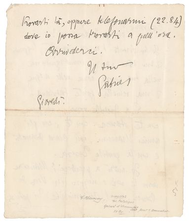 Lot #572 Gabriele D'Annunzio Autograph Letter Signed - Image 2