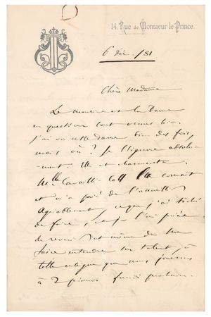 Lot #662 Camille Saint-Saens (2) Autograph Letters Signed - Image 1