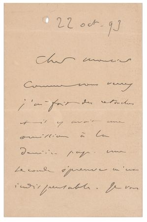 Lot #662 Camille Saint-Saens (2) Autograph Letters Signed - Image 4