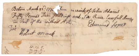 Lot #2 John Adams Autograph Document Signed - Image 2