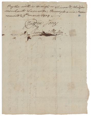 Lot #20 William Henry Harrison Autograph Document Signed - Image 2