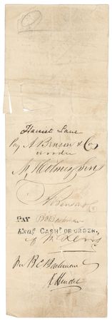 Lot #30 James Buchanan and Harriet Lane Autograph Check Signed - Image 2