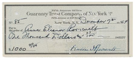 Lot #57 Franklin D. Roosevelt Archive of (34) Checks Signed as President - Image 2