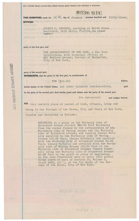 Lot #68 John, Robert, and Joseph Kennedy (3) Documents Signed - Image 1