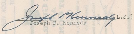 Lot #68 John, Robert, and Joseph Kennedy (3) Documents Signed - Image 6