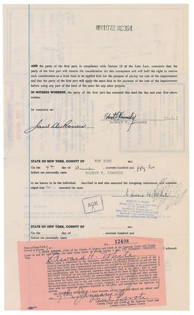 Lot #68 John, Robert, and Joseph Kennedy (3) Documents Signed - Image 9