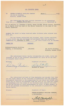 Lot #70 Richard Nixon (5) Documents Signed - Image 1