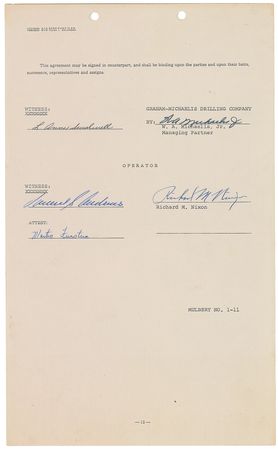 Lot #70 Richard Nixon (5) Documents Signed - Image 2