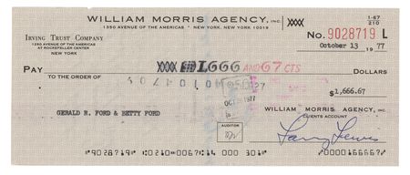 Lot #74 Gerald Ford Signed Check - Image 2