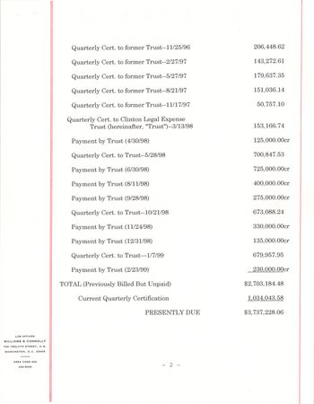Lot #80 Bill and Hillary Clinton Document Signed as President and First Lady - Image 2