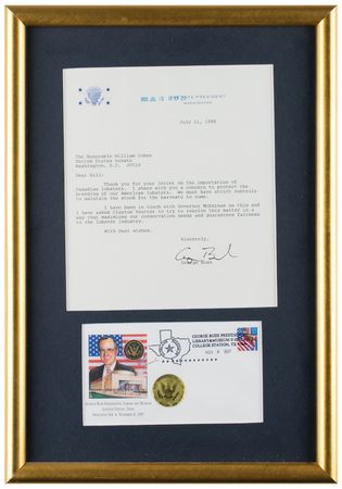 Lot #88 George Bush: To a Maine senator—