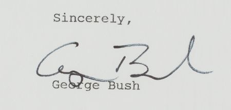 Lot #88 George Bush: To a Maine senator—