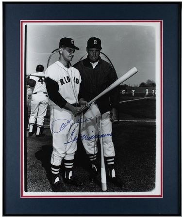 Lot #927 Ted Williams and Carl Yastrzemski Signed Oversized Photograph - Image 1