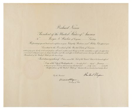 Lot #71 Richard Nixon Document Signed as President - Image 1